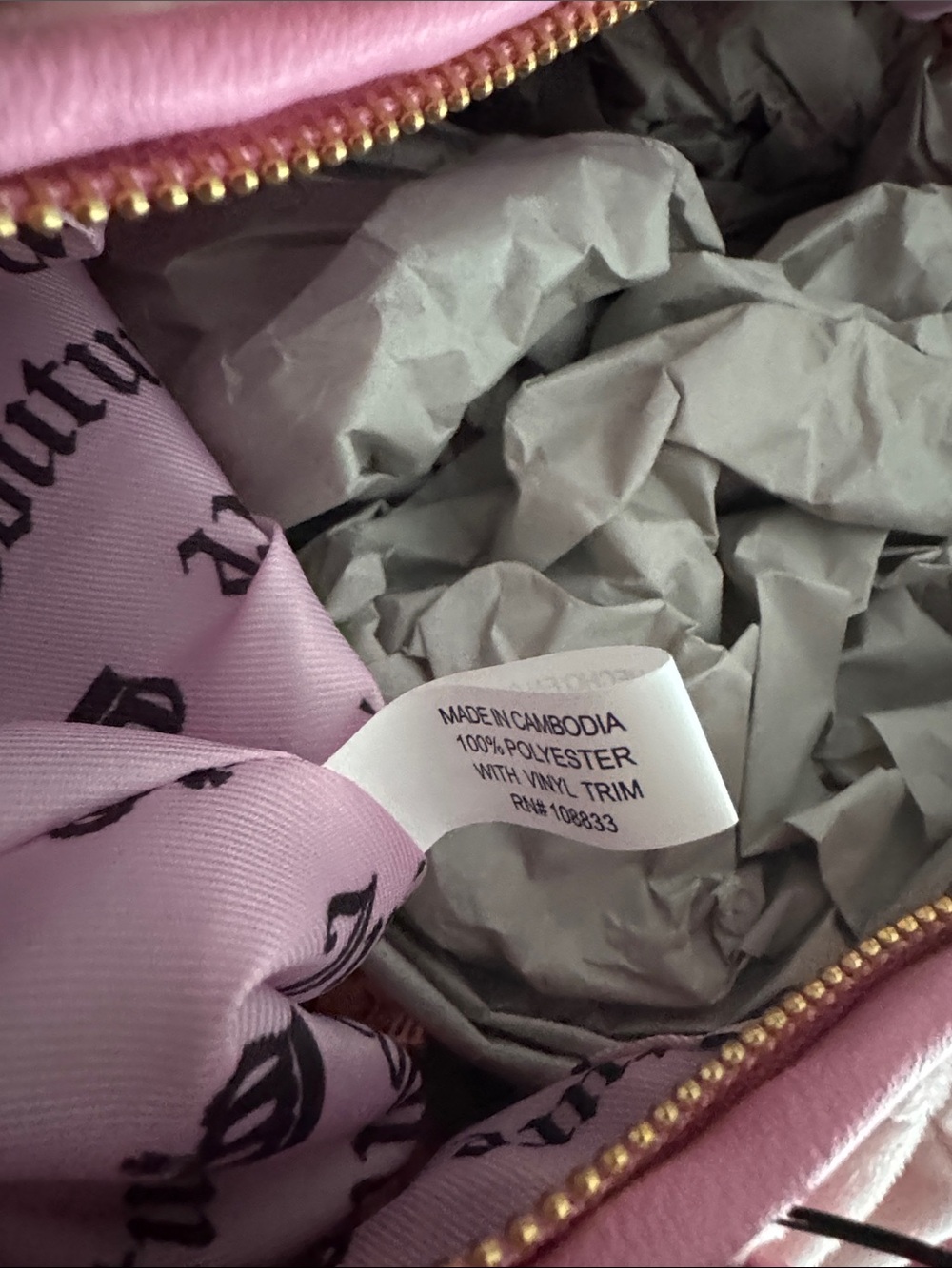 Juicy Couture Light Pink Quilted Satchel with Bow - Picture 4 of 5